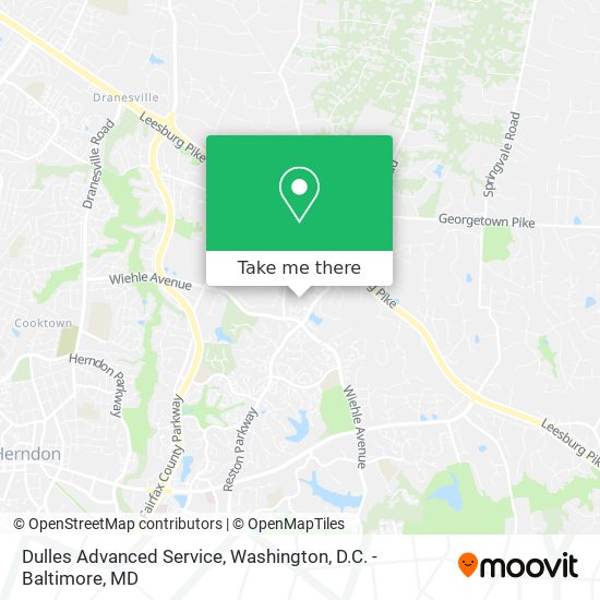 Dulles Advanced Service map