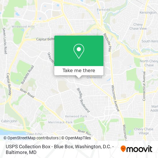 USPS Collection Box - Blue Box map