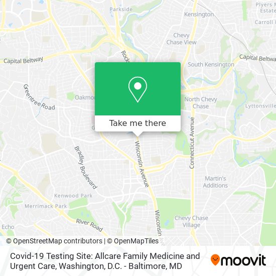 Mapa de Covid-19 Testing Site: Allcare Family Medicine and Urgent Care