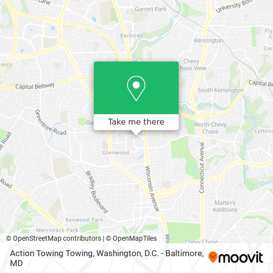 Mapa de Action Towing Towing