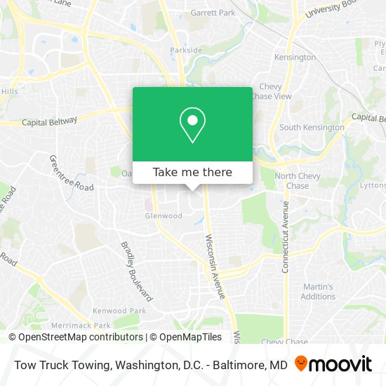 Mapa de Tow Truck Towing