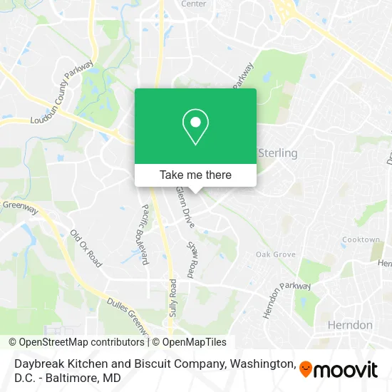 Mapa de Daybreak Kitchen and Biscuit Company