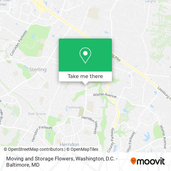 Moving and Storage Flowers map