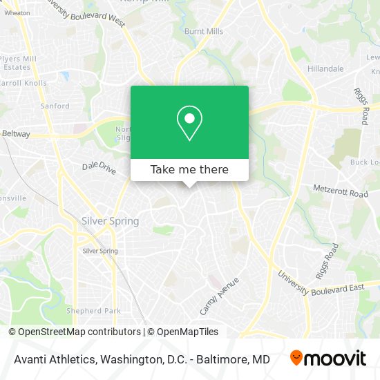 Avanti Athletics map