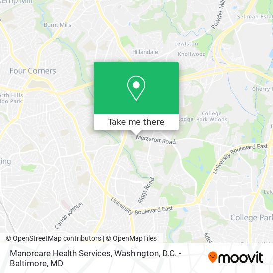 Mapa de Manorcare Health Services