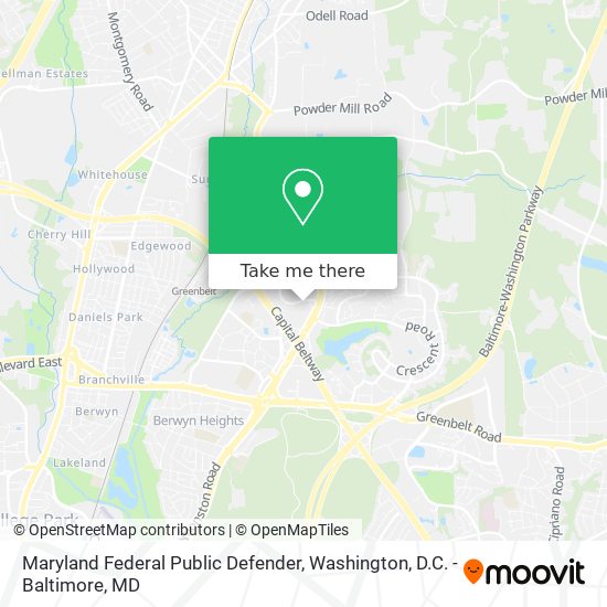 Mapa de Maryland Federal Public Defender