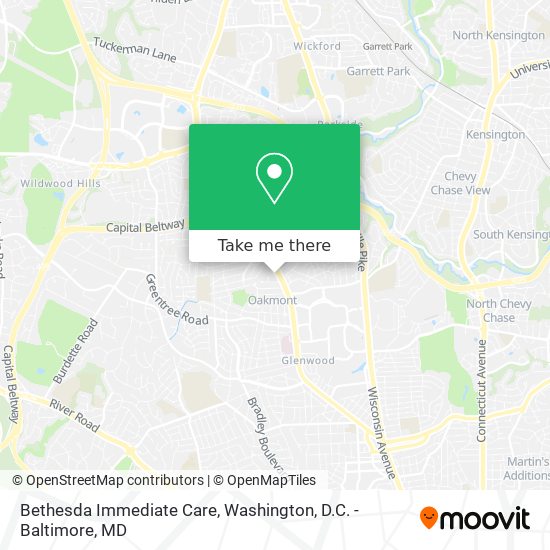 Bethesda Immediate Care map