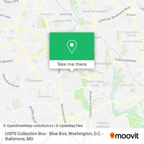 USPS Collection Box - Blue Box map