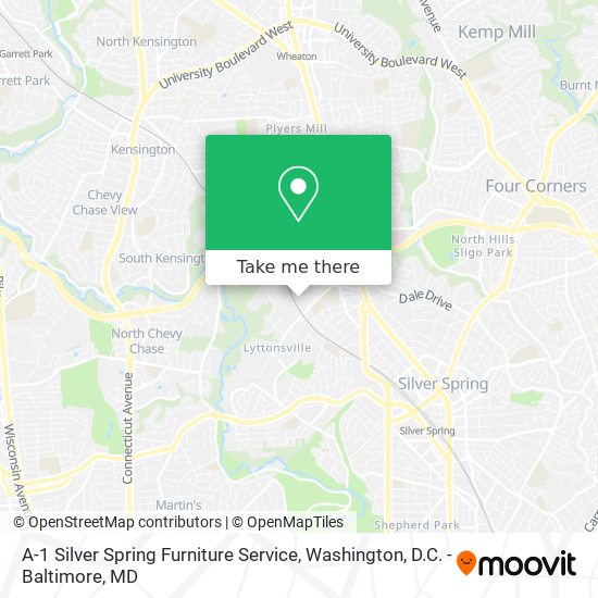 A-1 Silver Spring Furniture Service map