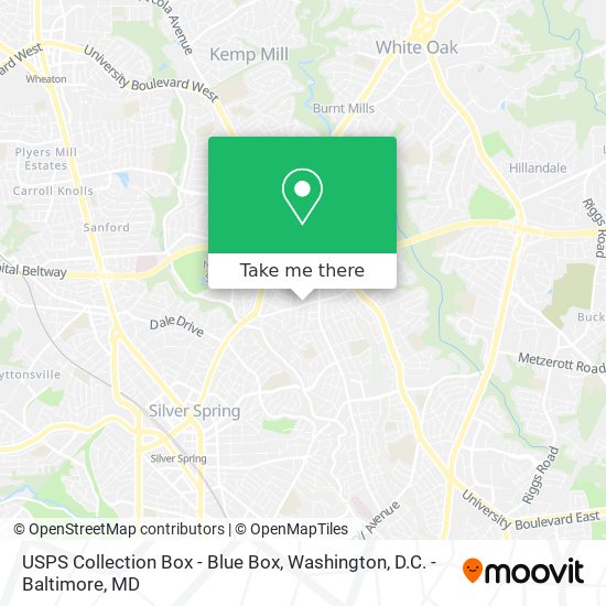 USPS Collection Box - Blue Box map