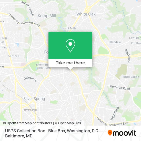 USPS Collection Box - Blue Box map