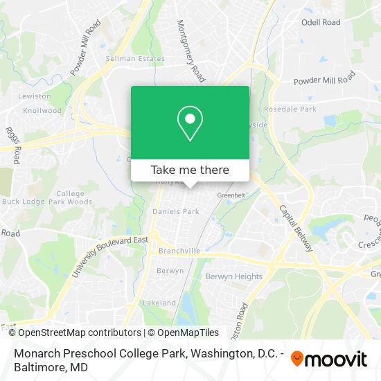 Monarch Preschool College Park map