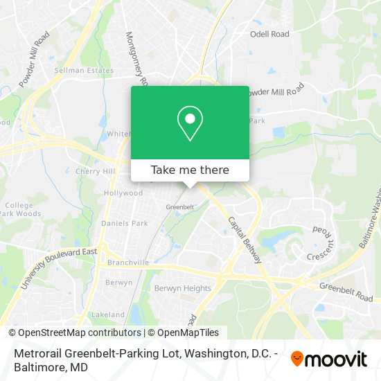 Metrorail Greenbelt-Parking Lot map