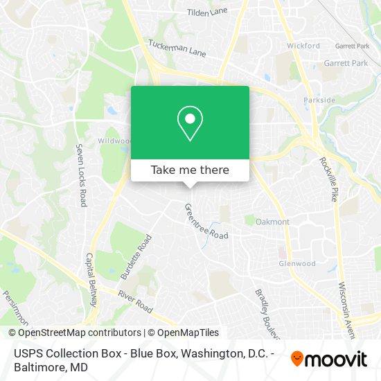 USPS Collection Box - Blue Box map