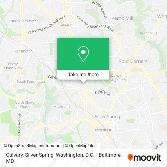 Calvary, Silver Spring map