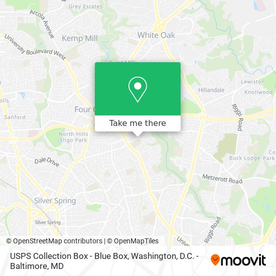 USPS Collection Box - Blue Box map