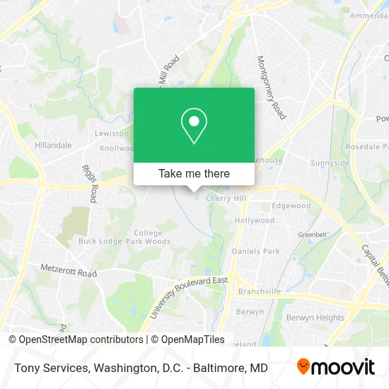 Tony Services map