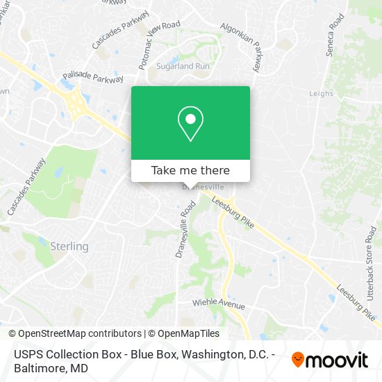 Mapa de USPS Collection Box - Blue Box