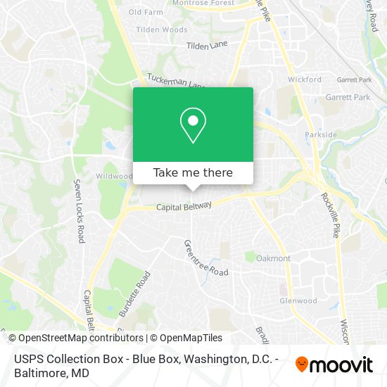 USPS Collection Box - Blue Box map