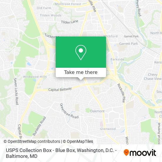 USPS Collection Box - Blue Box map