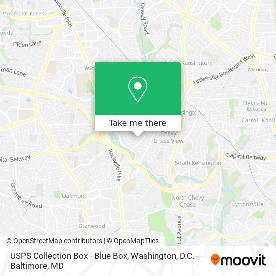 USPS Collection Box - Blue Box map