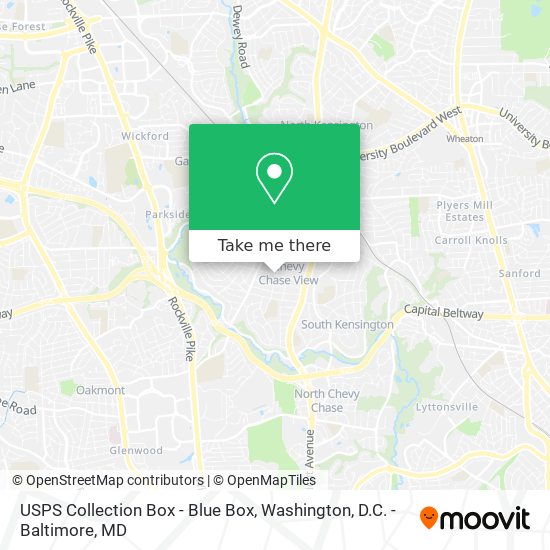 USPS Collection Box - Blue Box map