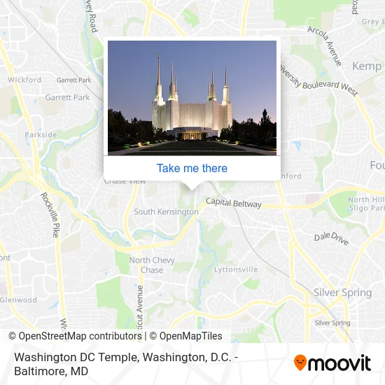 Washington DC Temple map
