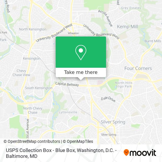 USPS Collection Box - Blue Box map