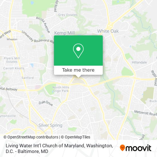 Mapa de Living Water Int'l Church of Maryland