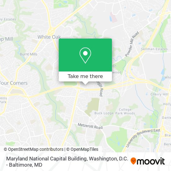 Maryland National Capital Building map