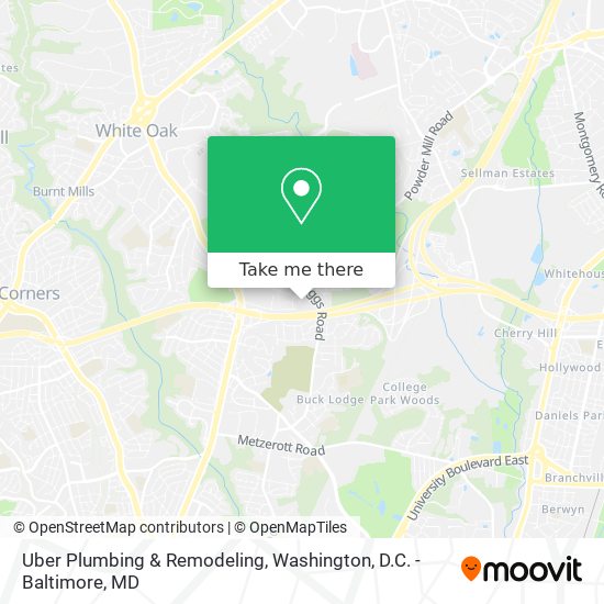 Uber Plumbing & Remodeling map
