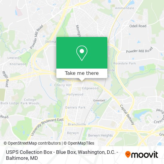 USPS Collection Box - Blue Box map