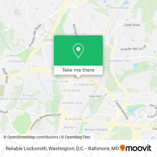 Reliable Locksmith map