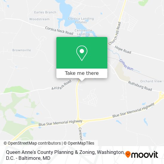 Mapa de Queen Anne's County Planning & Zoning