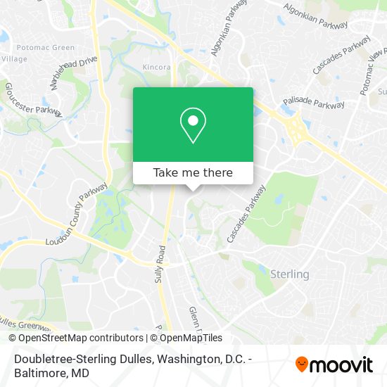 Doubletree-Sterling Dulles map