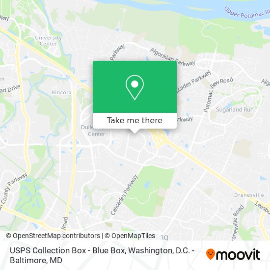 Mapa de USPS Collection Box - Blue Box