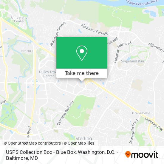 USPS Collection Box - Blue Box map
