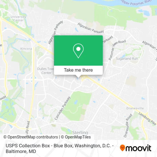 Mapa de USPS Collection Box - Blue Box