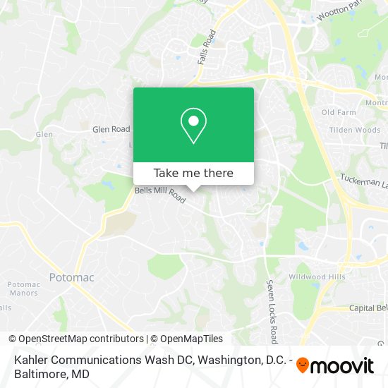 Mapa de Kahler Communications Wash DC