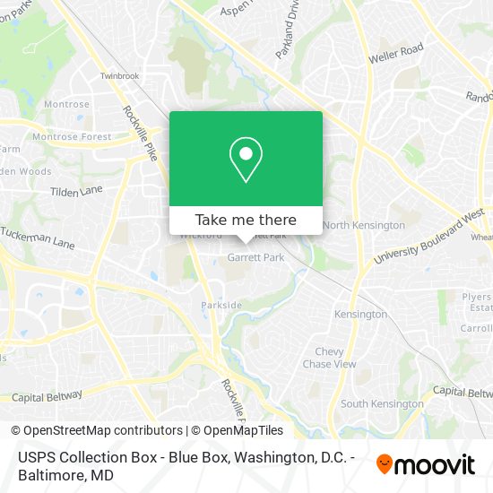 USPS Collection Box - Blue Box map