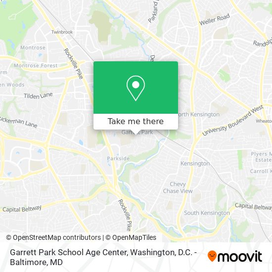 Garrett Park School Age Center map