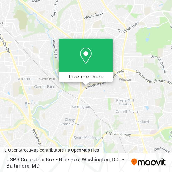 USPS Collection Box - Blue Box map