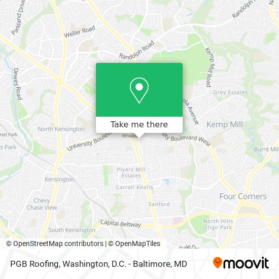 PGB Roofing map