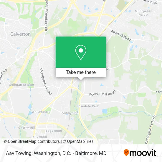 Aav Towing map