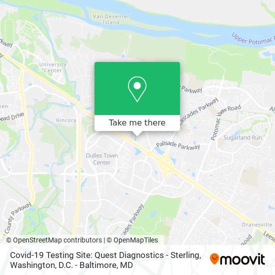 Covid-19 Testing Site: Quest Diagnostics - Sterling map