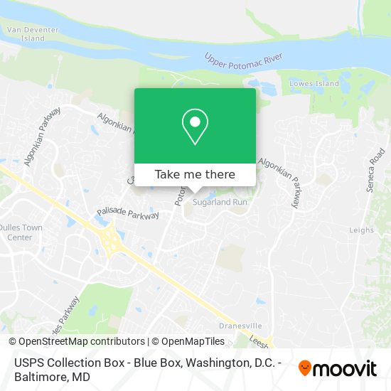 USPS Collection Box - Blue Box map