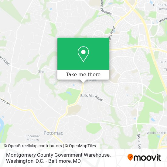 Montgomery County Government Warehouse map