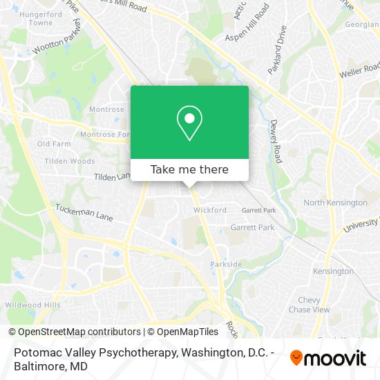 Potomac Valley Psychotherapy map