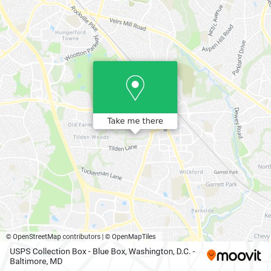 USPS Collection Box - Blue Box map