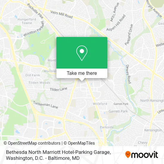 Bethesda North Marriott Hotel-Parking Garage map
